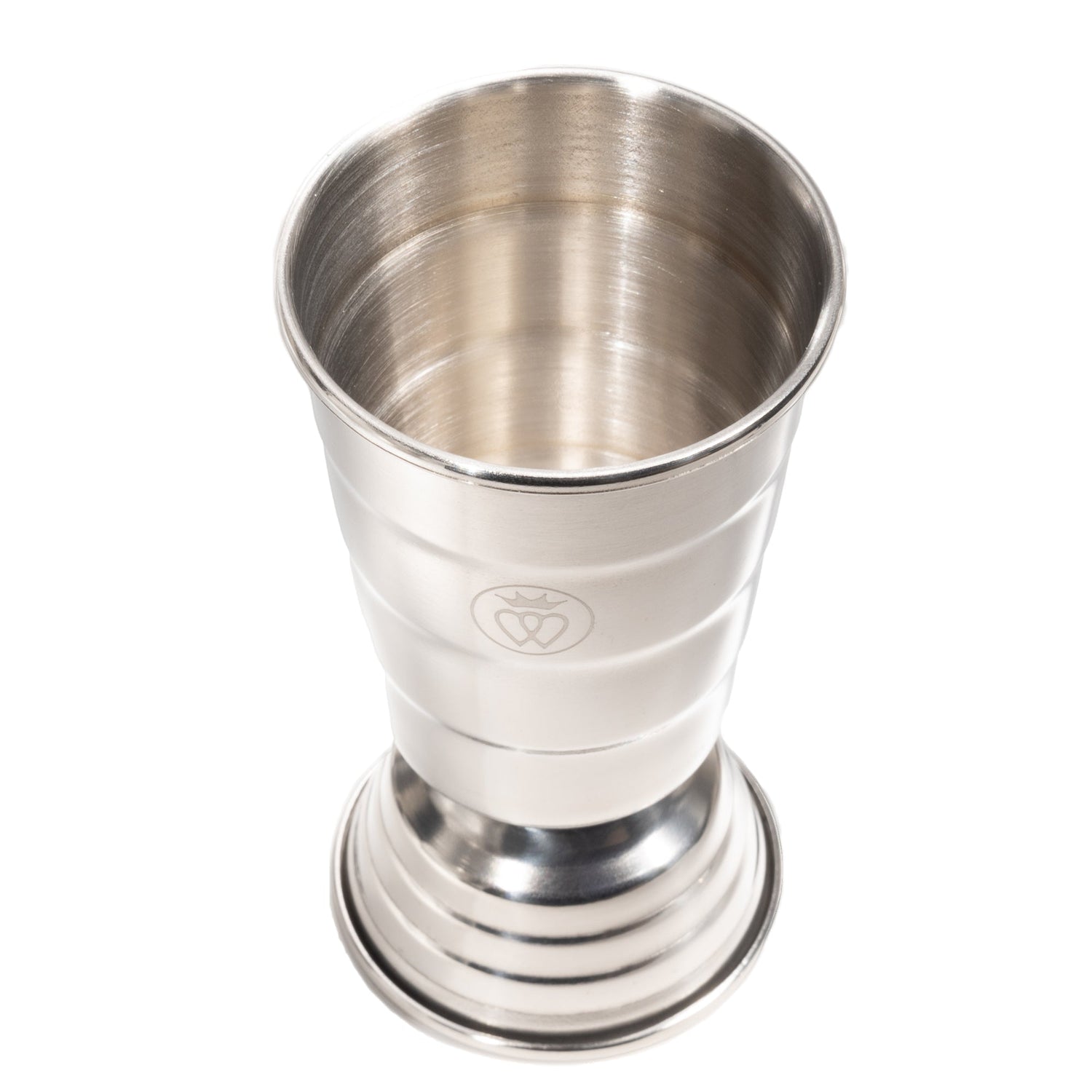 Art Deco Double-Sided 8 Stepped Jigger ~ Silver ~