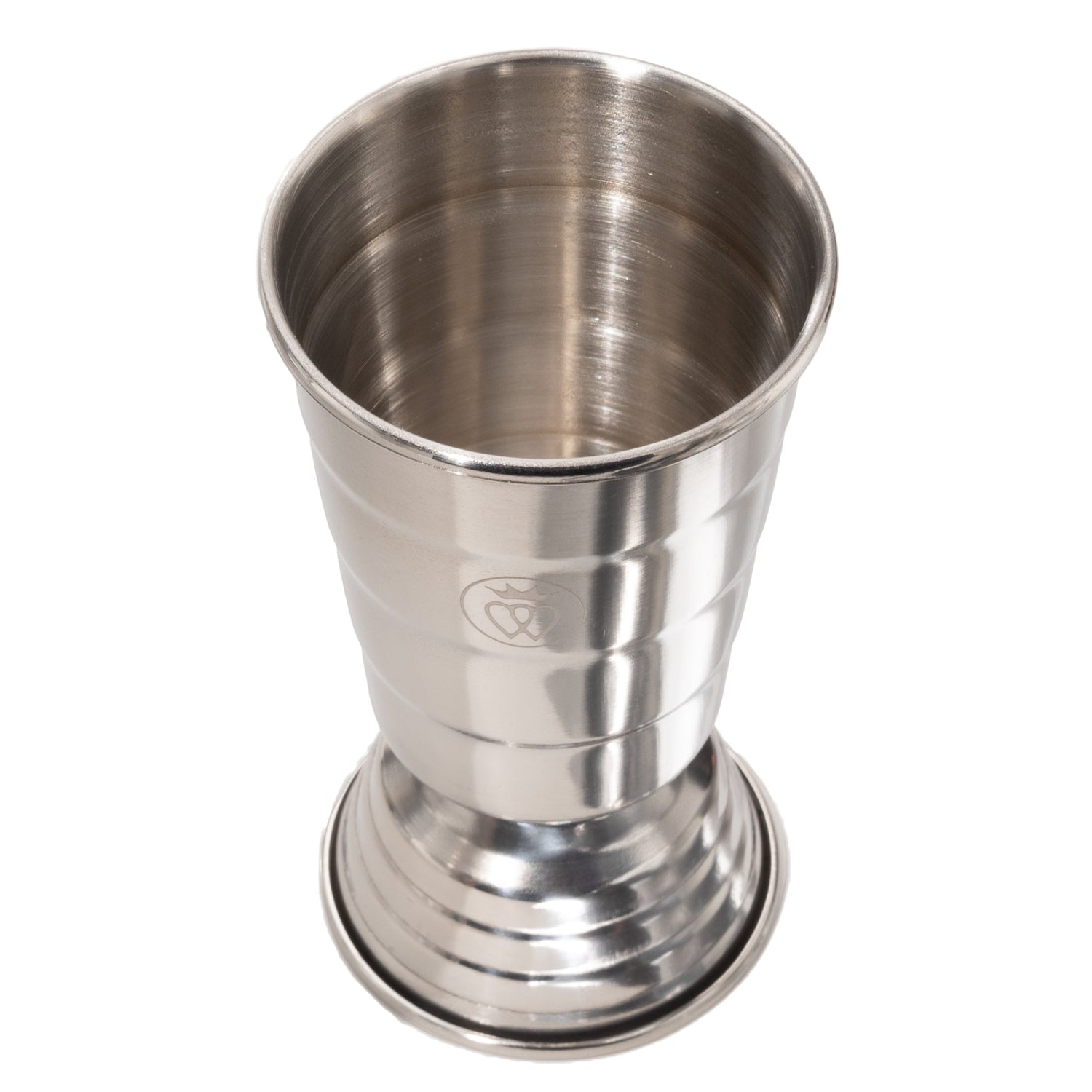 Art Deco Double-Sided 8 Stepped Jigger ~ Silver ~
