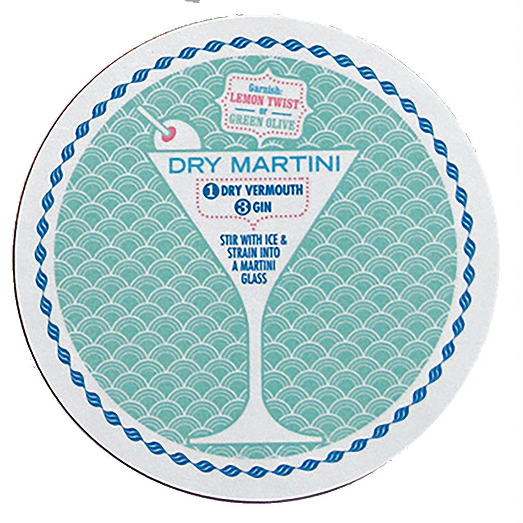 Classic Cocktails Coasters ~ Set of 4 ~-Barware-Stuart Gardiner Design-Prince of Scots