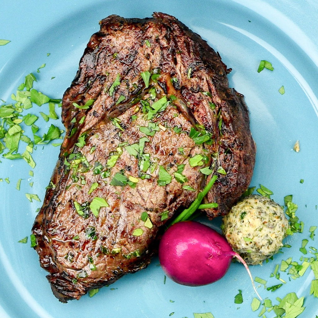 The Patio Daddy-O USDA Prime Grass Fed Boneless Ribeye Steak Box ~ Mushroomery