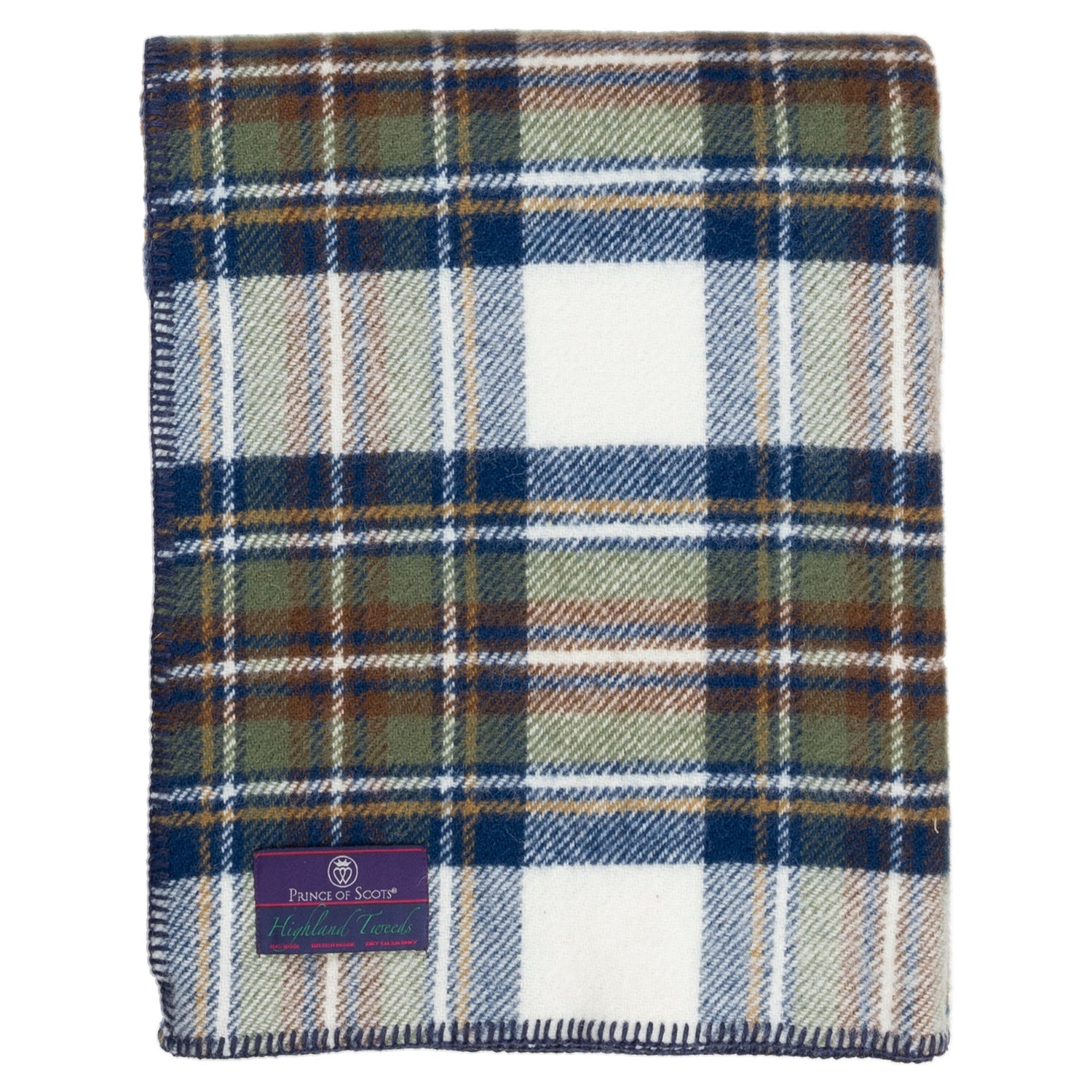 Prince of Scots Highland Tweeds BIG Throw ~ Muted Blue Stewart ~-Throws and Blankets-810032753047-BIGThrowMutedBlue-Prince of Scots