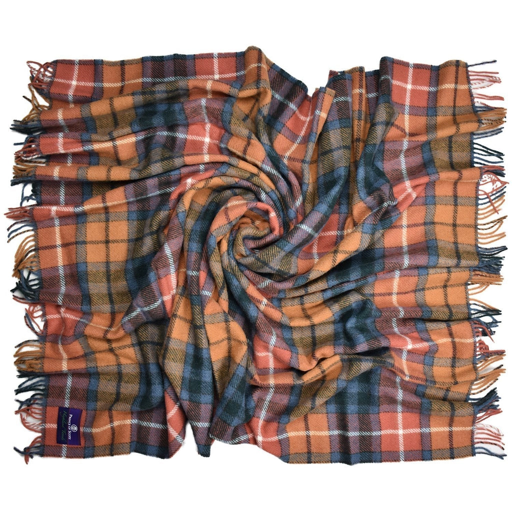 Prince of Scots Highland Tweed Pure New Wool Throw (Antique Buchanan)-Throws and Blankets-Prince of Scots-810032752026-J4050028-010-Prince of Scots