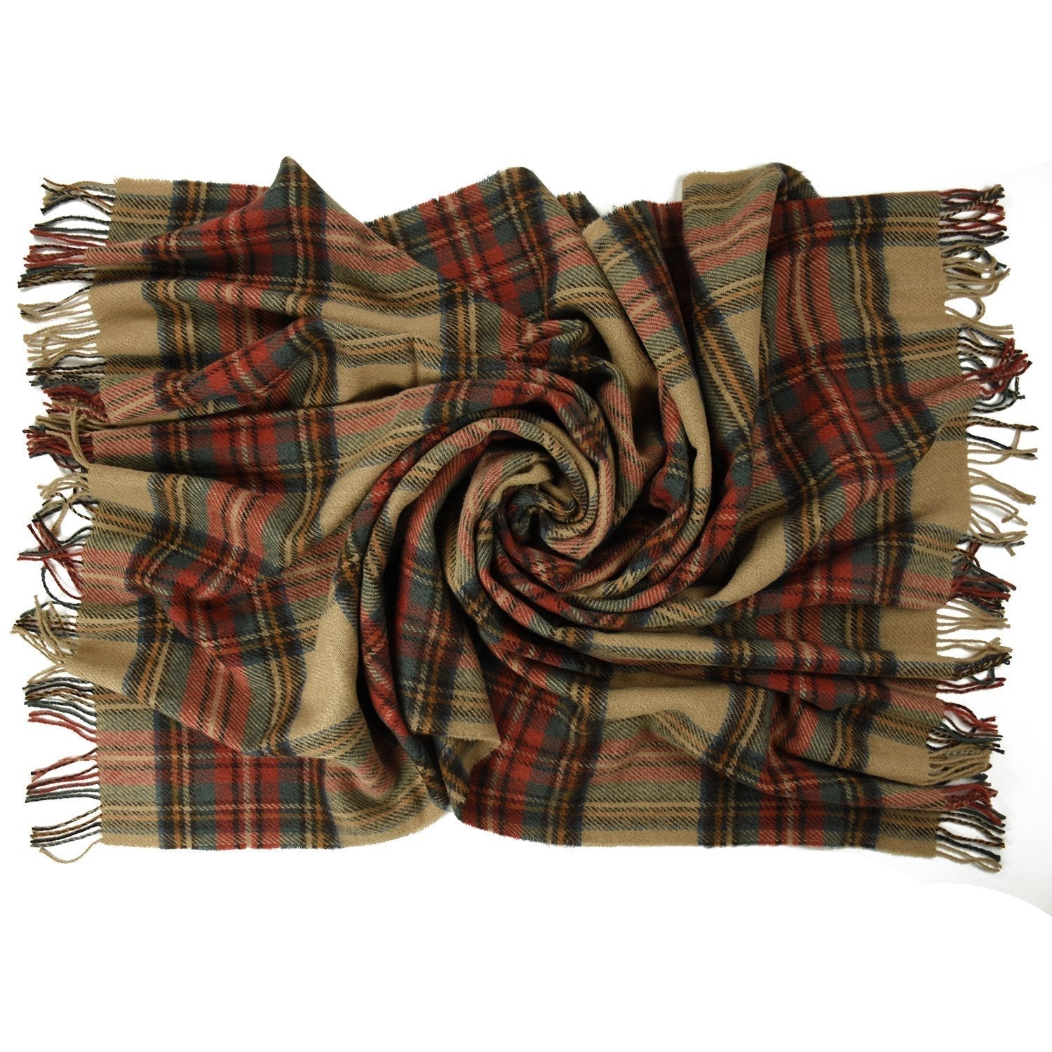 Prince of Scots Highland Tweed Pure New Wool Throw (Antique Dress Stewart)-Throws and Blankets-Prince of Scots-810032752033-J4050028-15-Prince of Scots