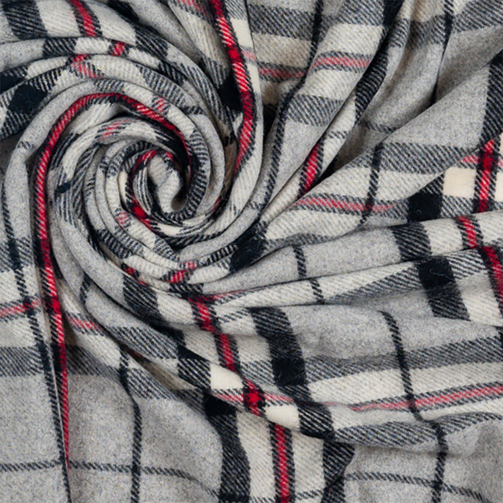 Prince of Scots Highland Tweed Pure New Wool Throw (Grey Thompson)-Throws and Blankets-810032752057-J4050028-005-Prince of Scots