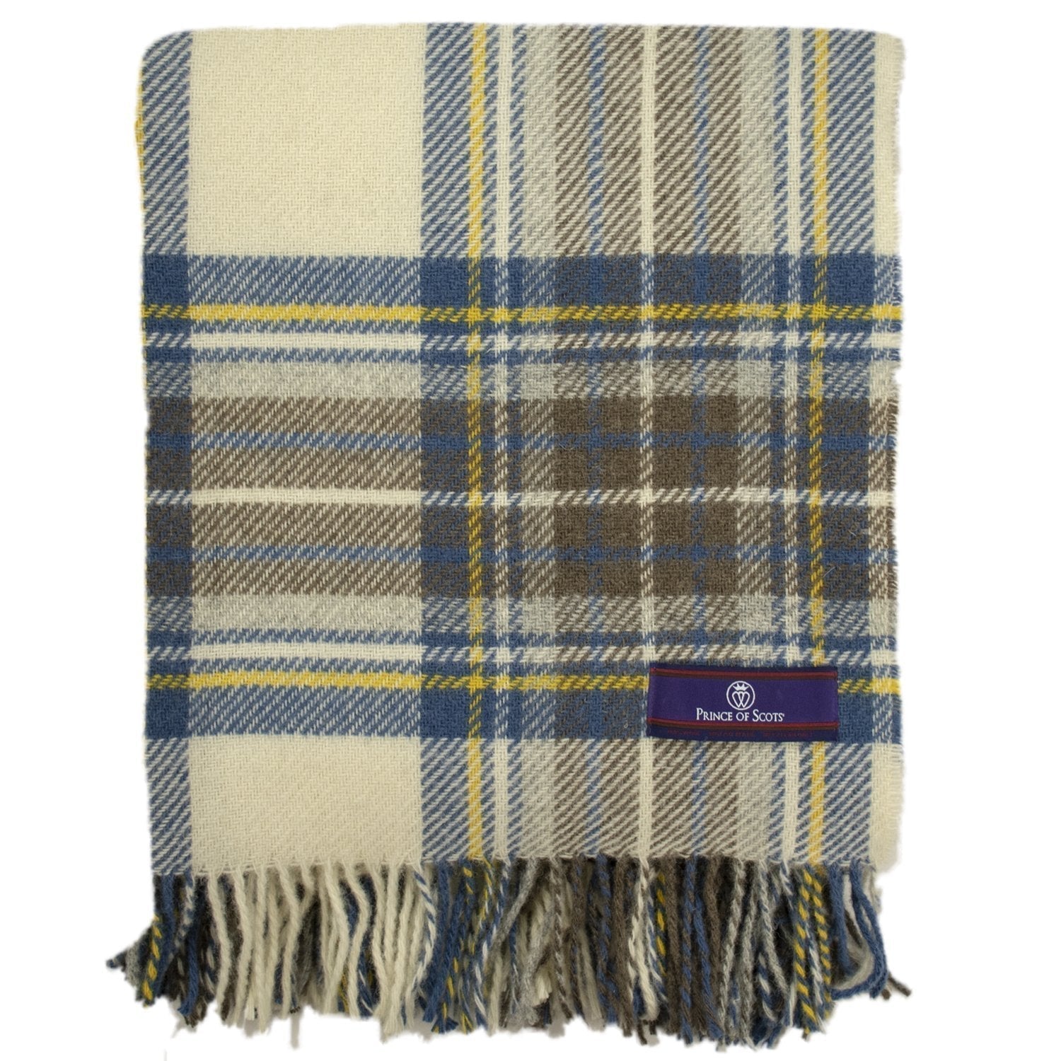 Prince of Scots Highland Tweed Pure New Wool Throw (Muted Blue Stewart)-Throws and Blankets-Prince of Scots-810032752071-J4050028-11-Prince of Scots