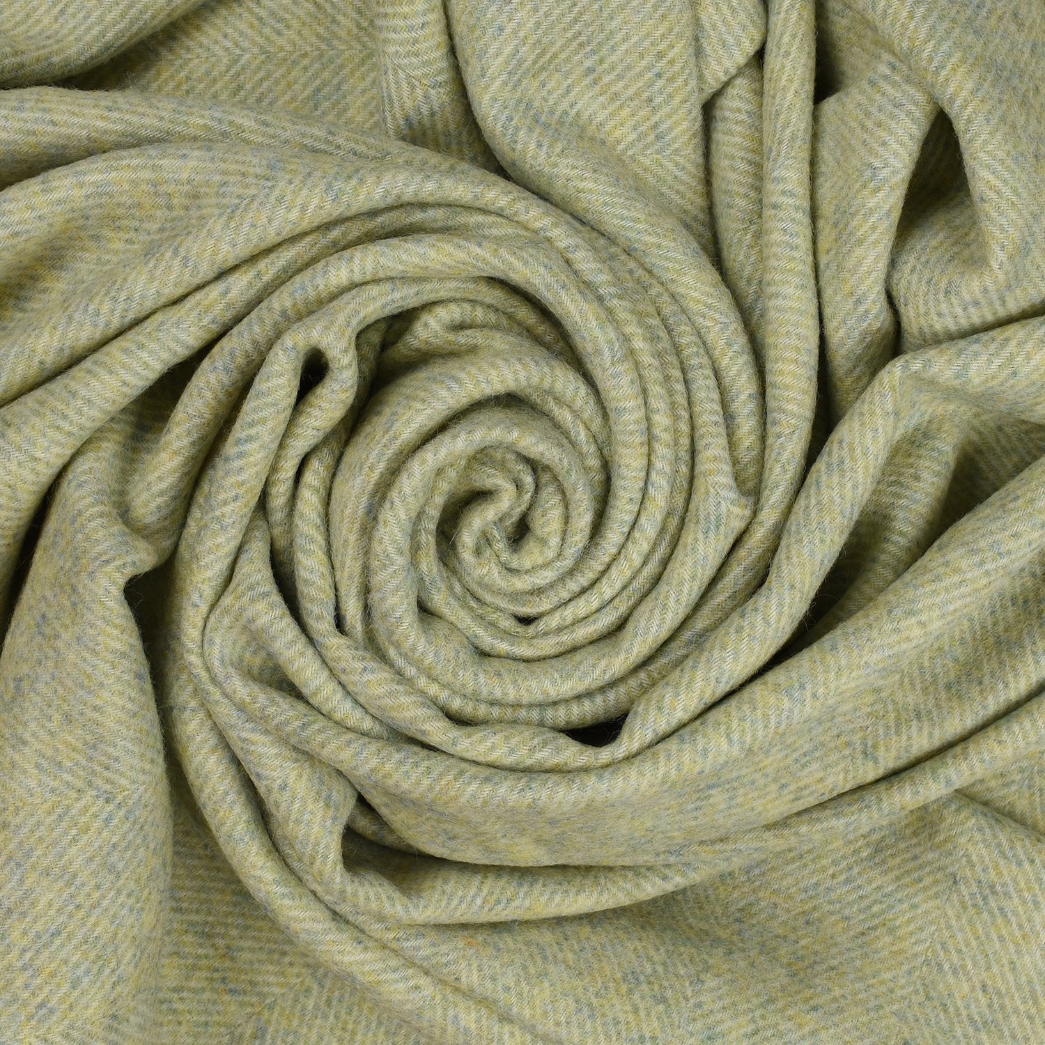 SOUTHAMPTON HOME Wool Herringbone Throw (Meadow)-Throws and Blankets-Prince of Scots-810032750954-Q028001-33-Prince of Scots