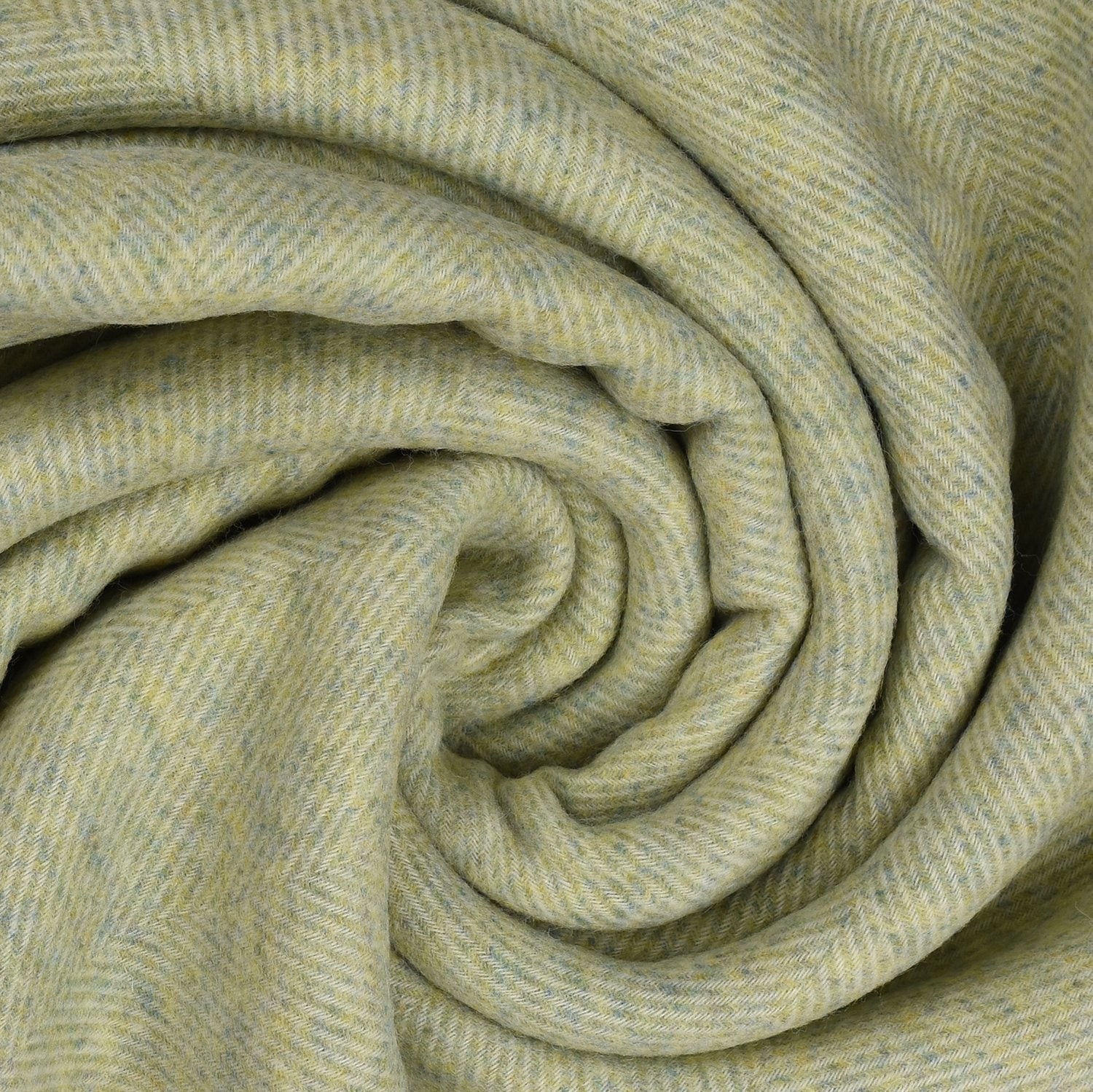 SOUTHAMPTON HOME Wool Herringbone Throw (Meadow)-Throws and Blankets-Prince of Scots-810032750954-Q028001-33-Prince of Scots