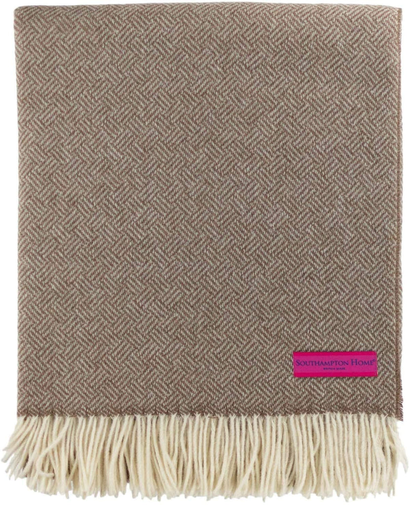 Southampton Home Merino Wool Basket Weave Throw (Bronze)-Throws and Blankets-810032751104-Q300005-Prince of Scots