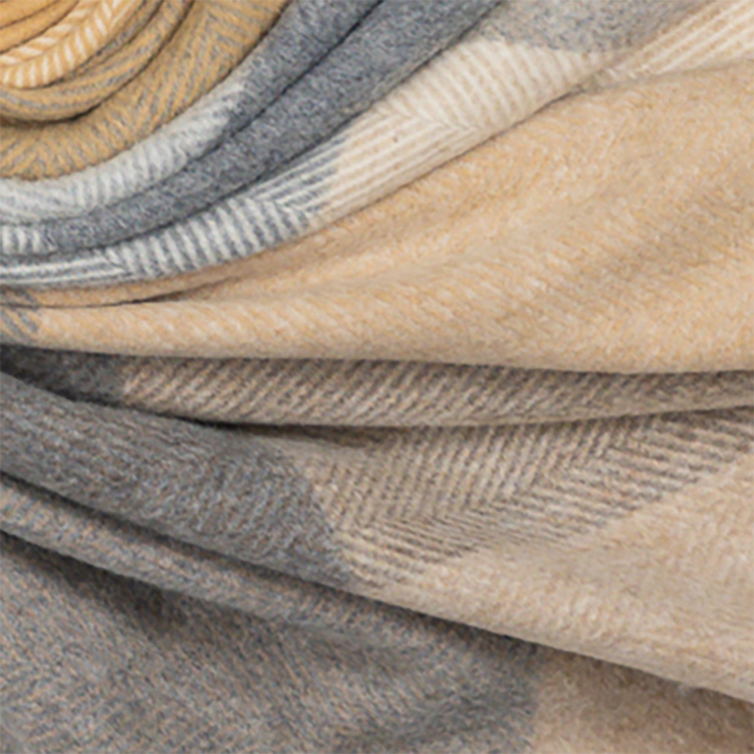 Southampton Home Merino Wool Geometric Block Throw (Wheat)-Throws and Blankets-810032753054-WheatBlock-Prince of Scots