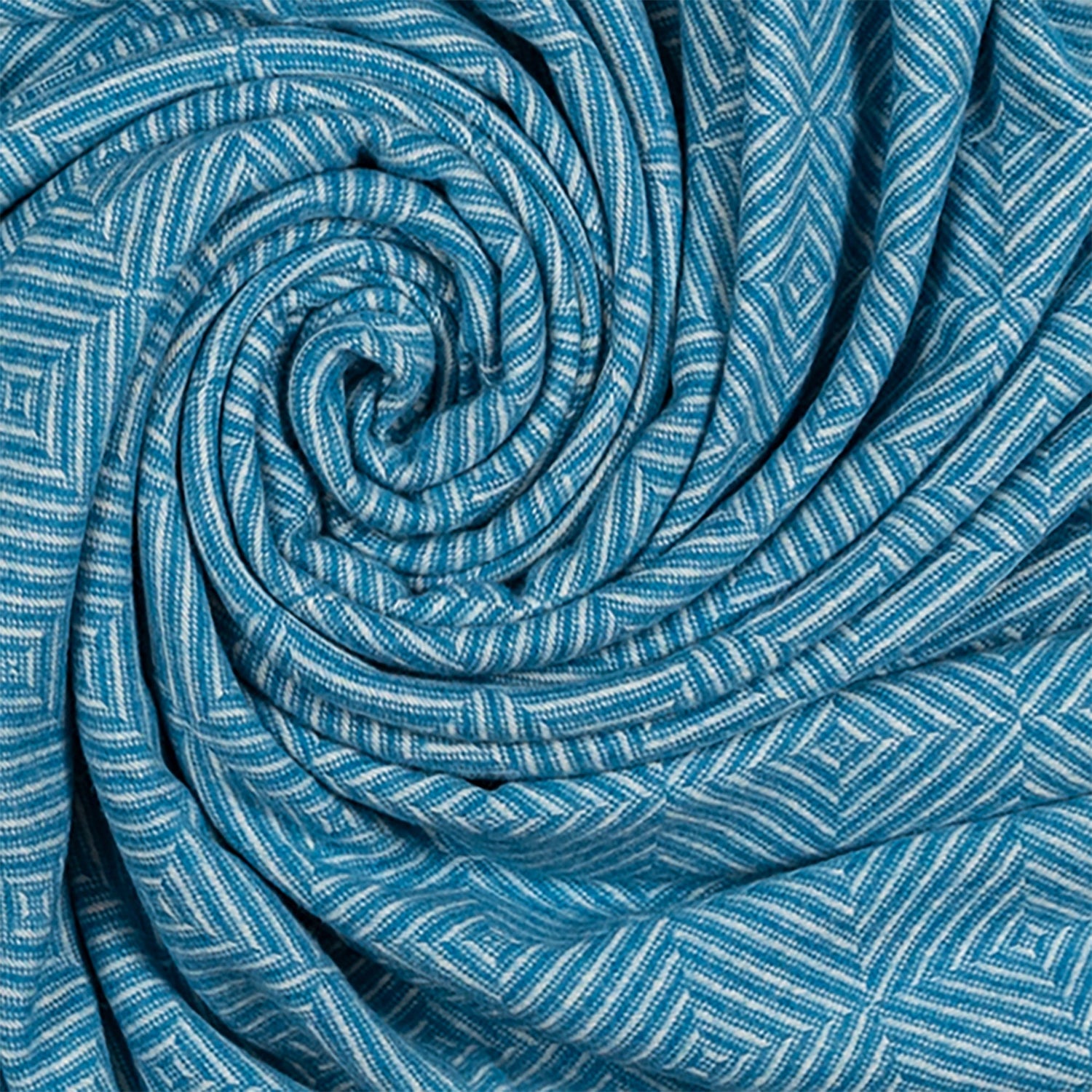 Southampton Home Merino Wool Geometric Throw (Blue)-Throws and Blankets-GeoBlue-Prince of Scots
