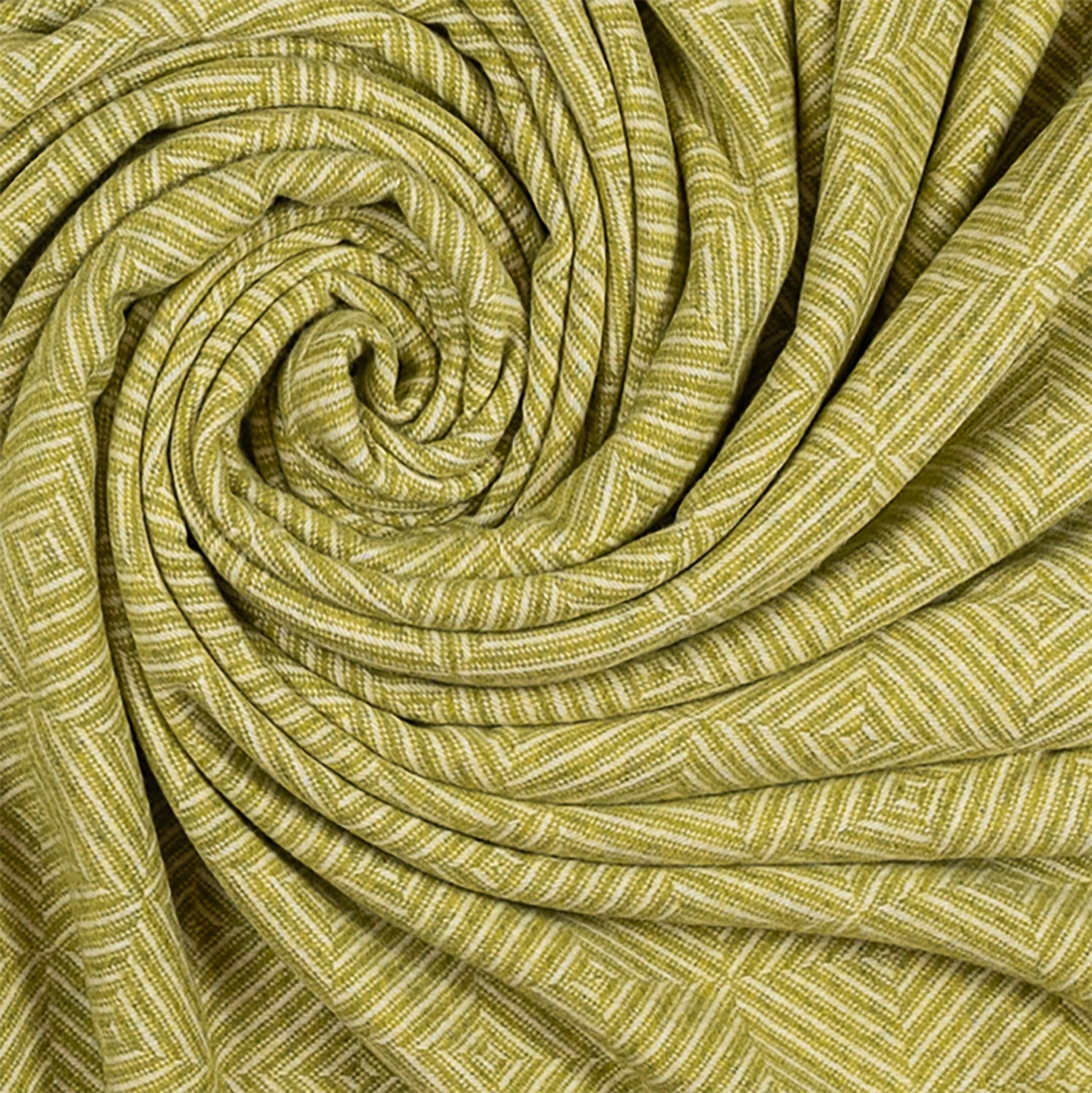 Southampton Home Merino Wool Geometric Throw (Lime)-Throws and Blankets-Prince of Scots