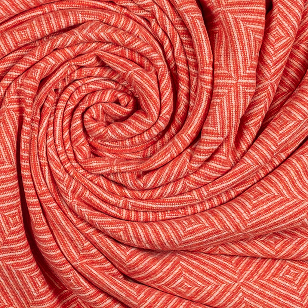 Southampton Home Merino Wool Geometric Throw (Orange)-Throws and Blankets-GeoOrange-Prince of Scots