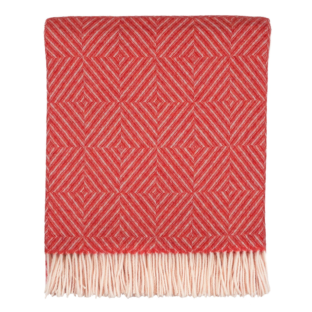 Southampton Home Merino Wool Geometric Throw (Orange)-Throws and Blankets-GeoOrange-Prince of Scots