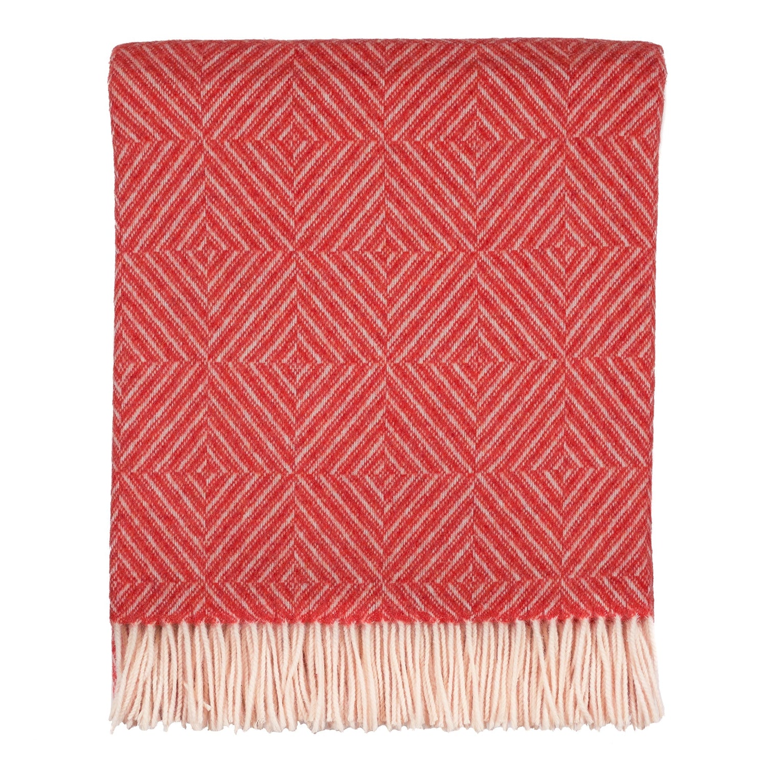 Southampton Home Merino Wool Geometric Throw (Orange)-Throws and Blankets-GeoOrange-Prince of Scots