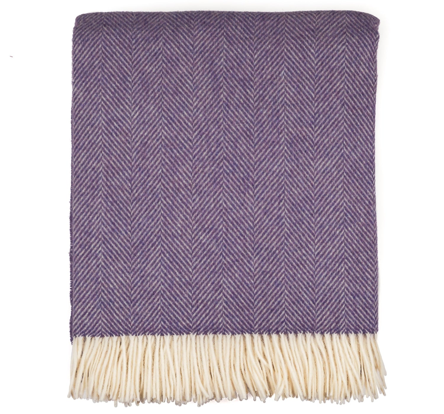 Southampton Home Merino Wool Herringbone Throw (Lavender)-Throws and Blankets-Q0290011-Prince of Scots