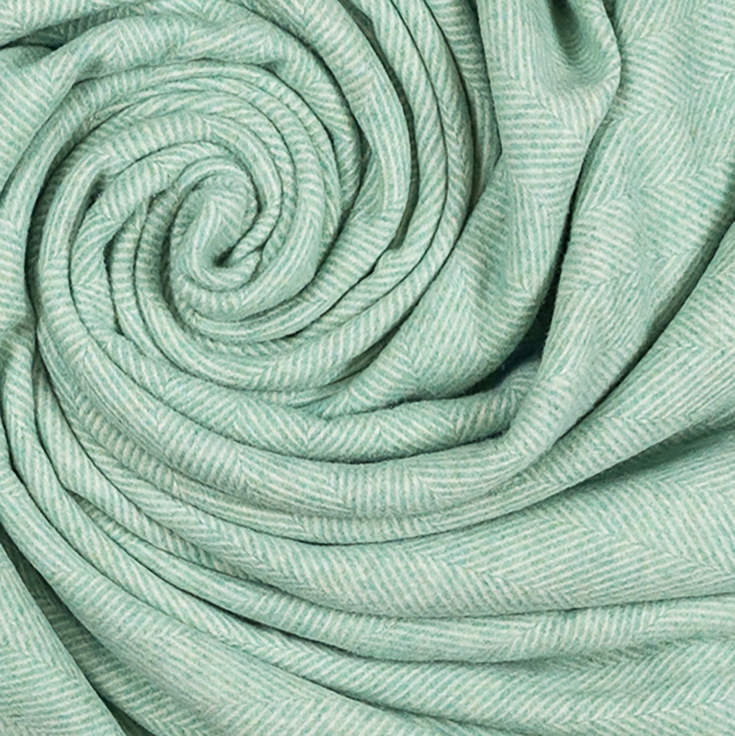 Southampton Home Merino Wool Herringbone Throw (Hedgerow)-Throws and Blankets-Q0290010-Prince of Scots