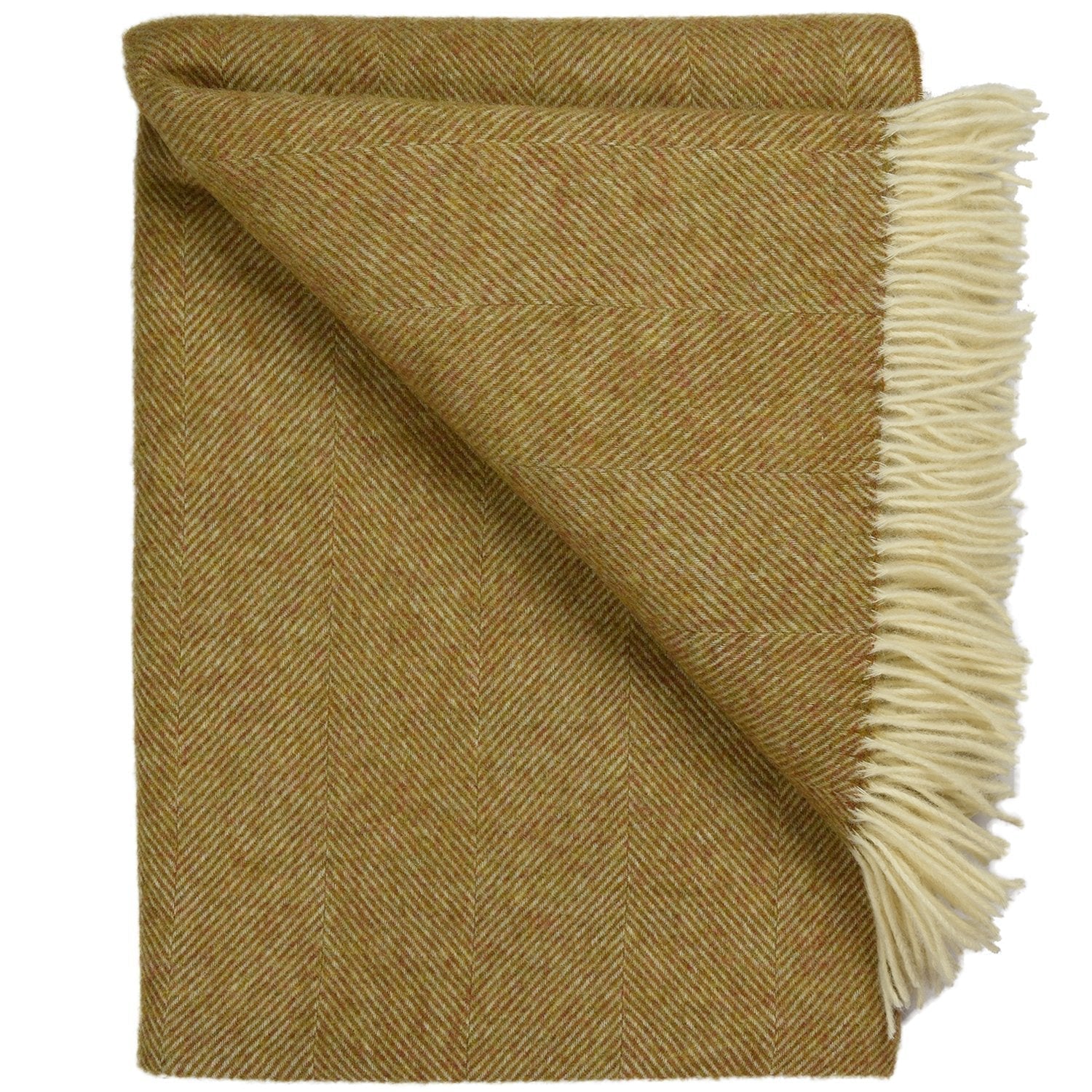 Southampton Home Wool Herringbone Throw (Gold)-Throws and Blankets-Prince of Scots-810032751005-Q028001-05-Prince of Scots