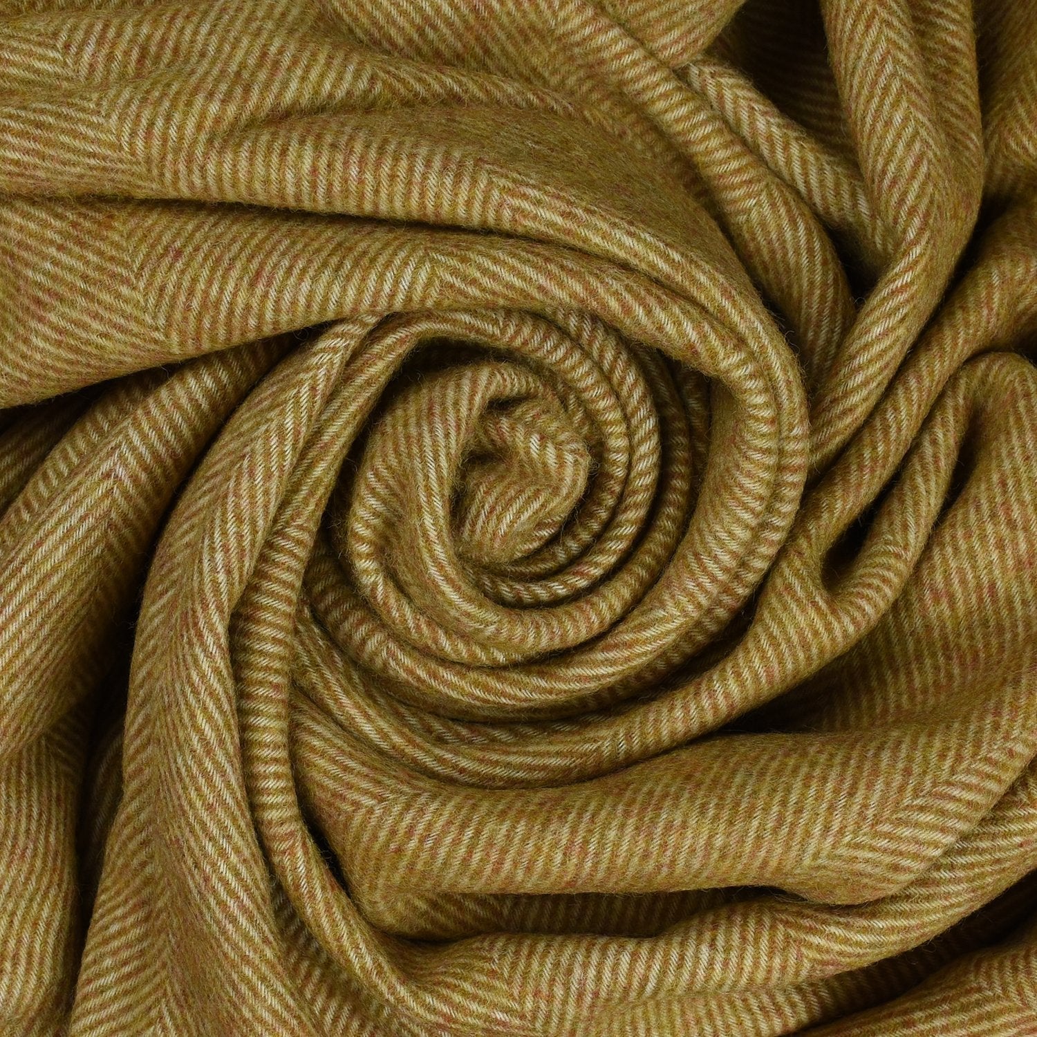 Southampton Home Wool Herringbone Throw (Gold)-Throws and Blankets-Prince of Scots-810032751005-Q028001-05-Prince of Scots