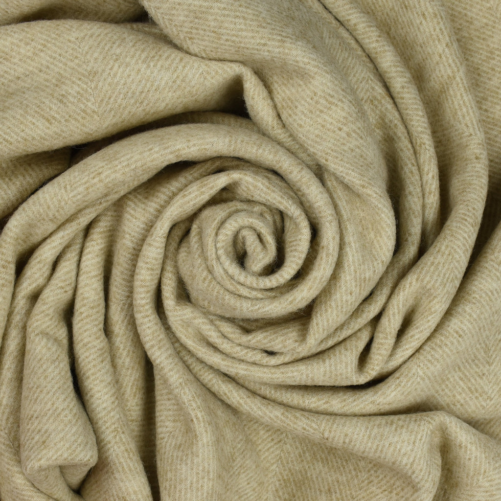 Southampton Home Wool Herringbone Throw (Linen)-Throws and Blankets-Prince of Scots-810032750923-Q028001-01-Prince of Scots