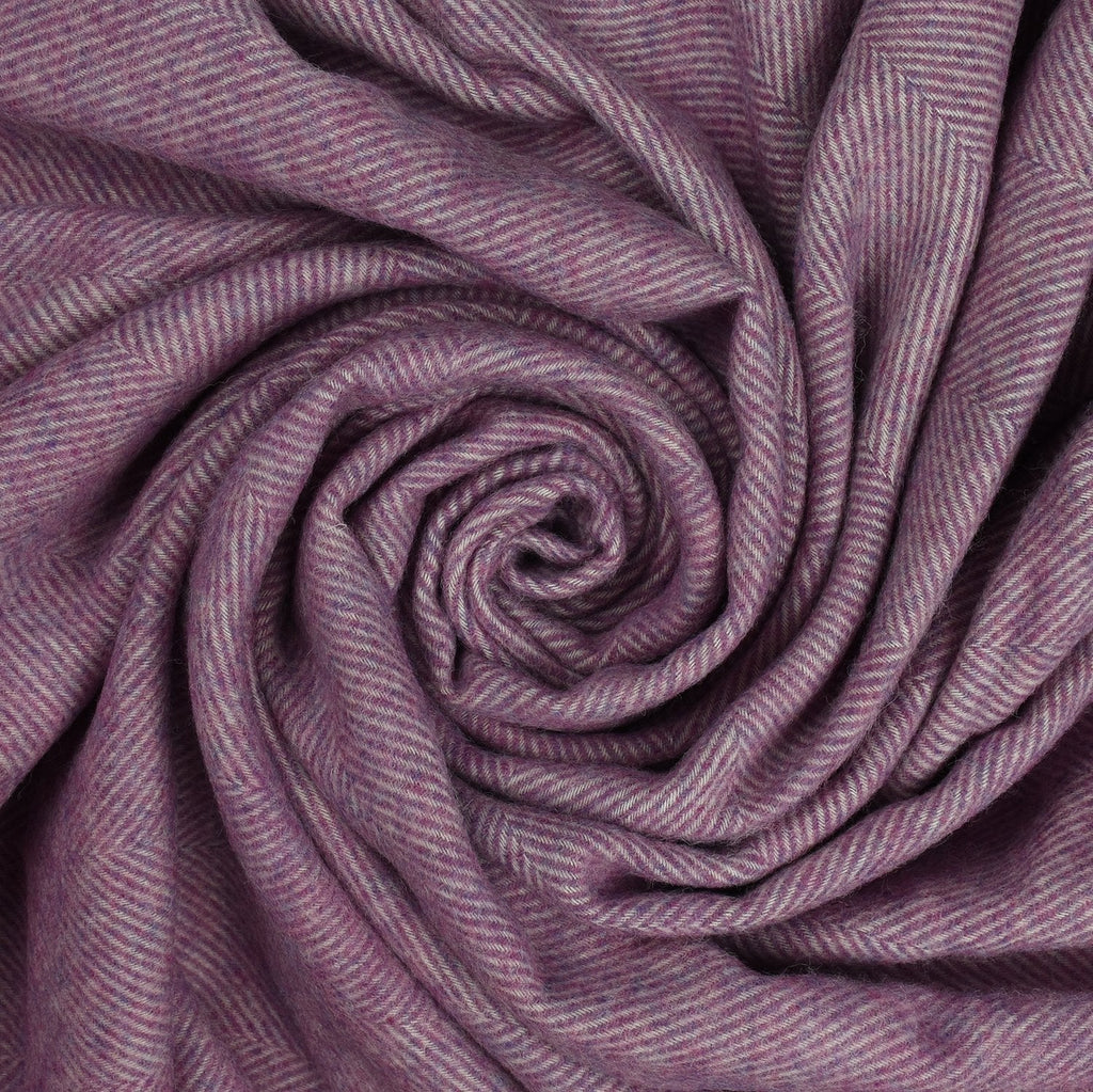 Southampton Home Wool Herringbone Throw (Petal Pink)-Throws and Blankets-Prince of Scots-810032750961-Q028001-08-Prince of Scots