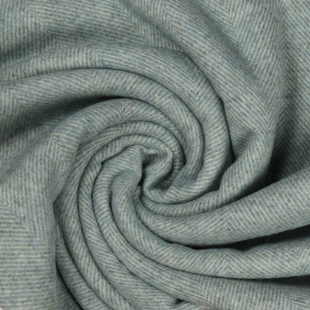 Southampton Home Wool Herringbone Throw (Robin's Egg)-Throws and Blankets-Prince of Scots-810032750992-Q028001-10-Prince of Scots