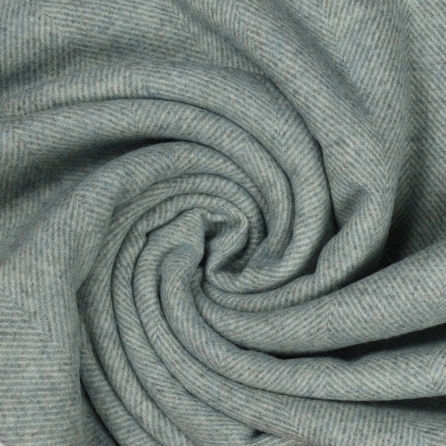 Southampton Home Wool Herringbone Throw (Robin's Egg)-Throws and Blankets-Prince of Scots-810032750992-Q028001-10-Prince of Scots