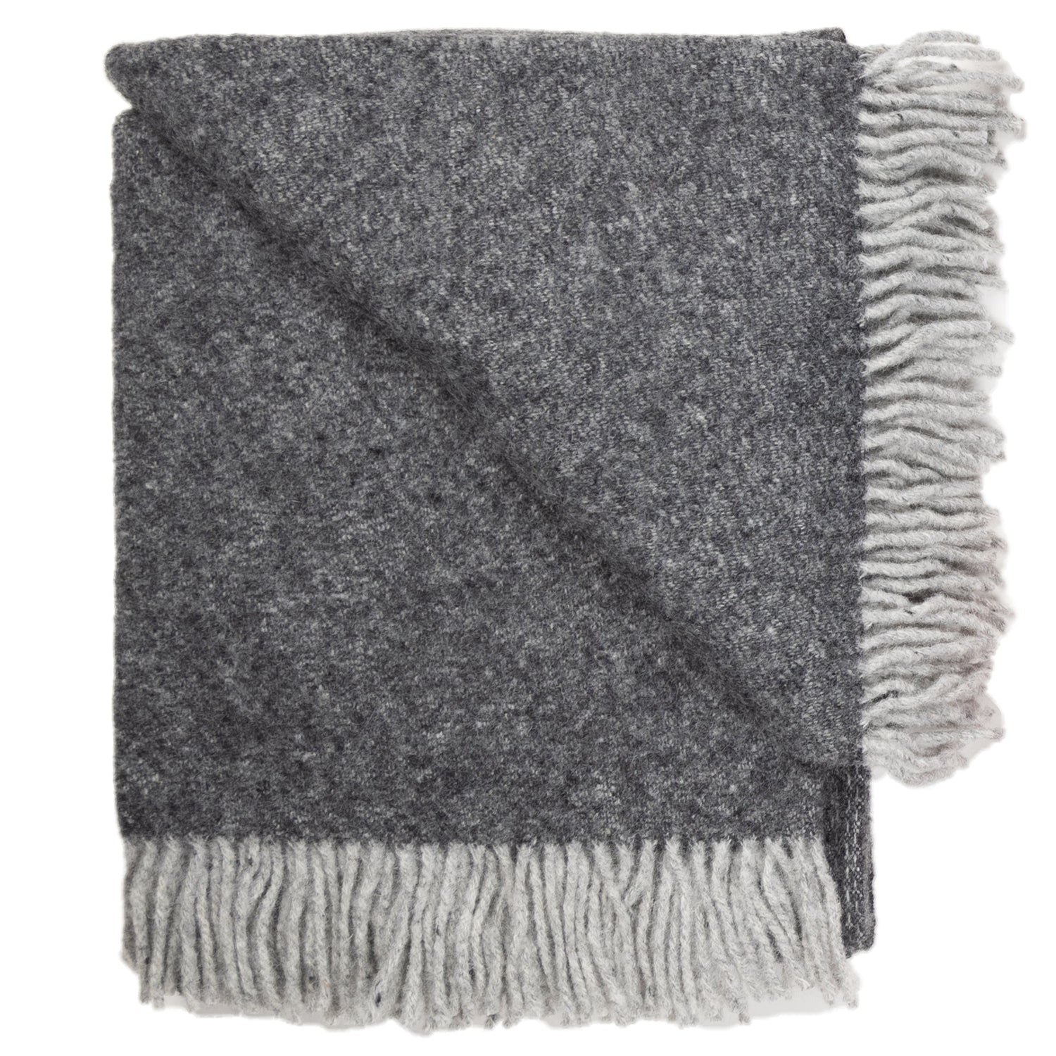 Southampton Home Wool Twill Throw Blanket (Charcoal)-Throws and Blankets-SHWoolTwillCharcoal-Prince of Scots