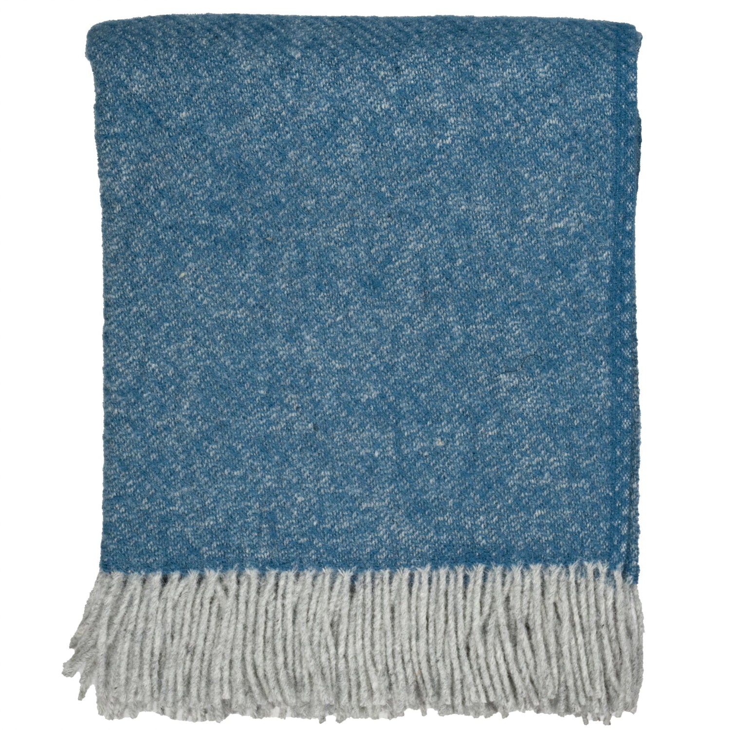 Southampton Home Wool Twill Throw Blanket (Classic Blue Hydrangea)-Throws and Blankets-810032752477-SHWoolTwillBlue-Prince of Scots