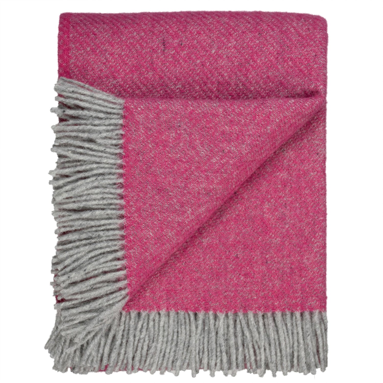Southampton Home Wool Twill Throw Blanket (Hydrangea Pink)-Throws and Blankets-810032752446-SHWoolTwillPink-Prince of Scots