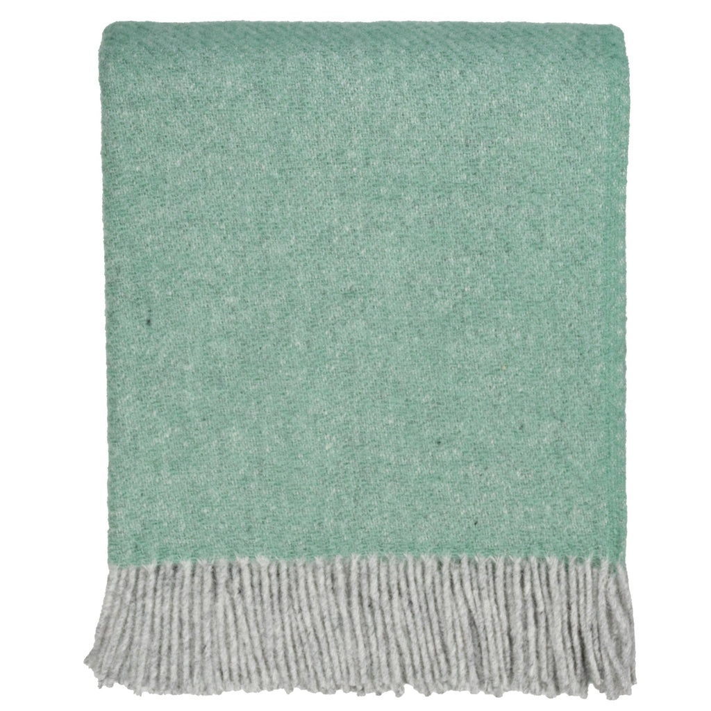 Southampton Home Wool Twill Throw Blanket (Seafoam Green)-Throws and Blankets-810032752422-SHWoolTwillGreen-Prince of Scots
