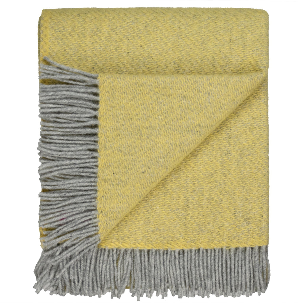 Southampton Home Wool Twill Throw Blanket (Yellow Daisy)-Throws and Blankets-810032752460-SHWoolTwillLemon-Prince of Scots