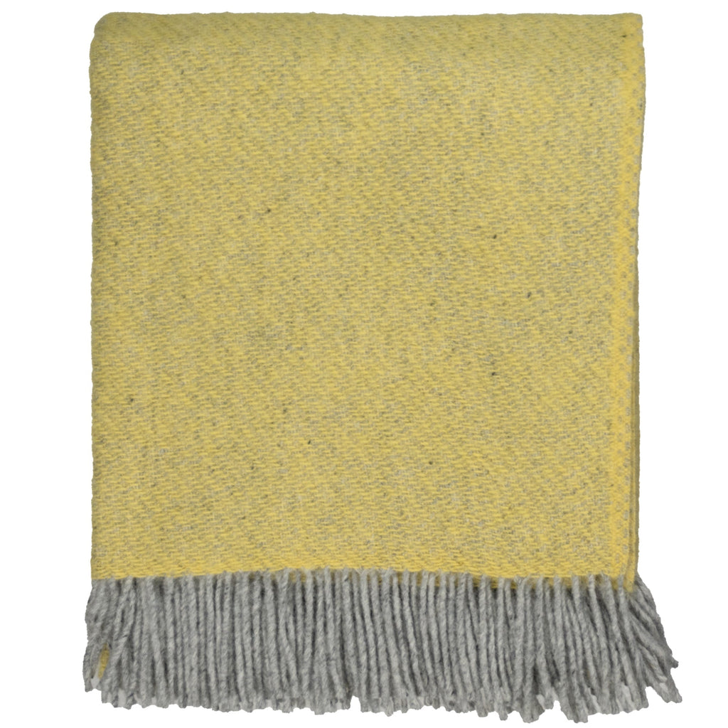 Southampton Home Wool Twill Throw Blanket (Yellow Daisy)-Throws and Blankets-810032752460-SHWoolTwillLemon-Prince of Scots