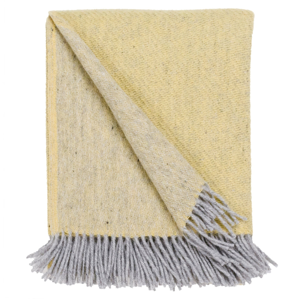Southampton Home Wool Twill Throw Blanket (Yellow Daisy)-Throws and Blankets-810032752460-SHWoolTwillLemon-Prince of Scots