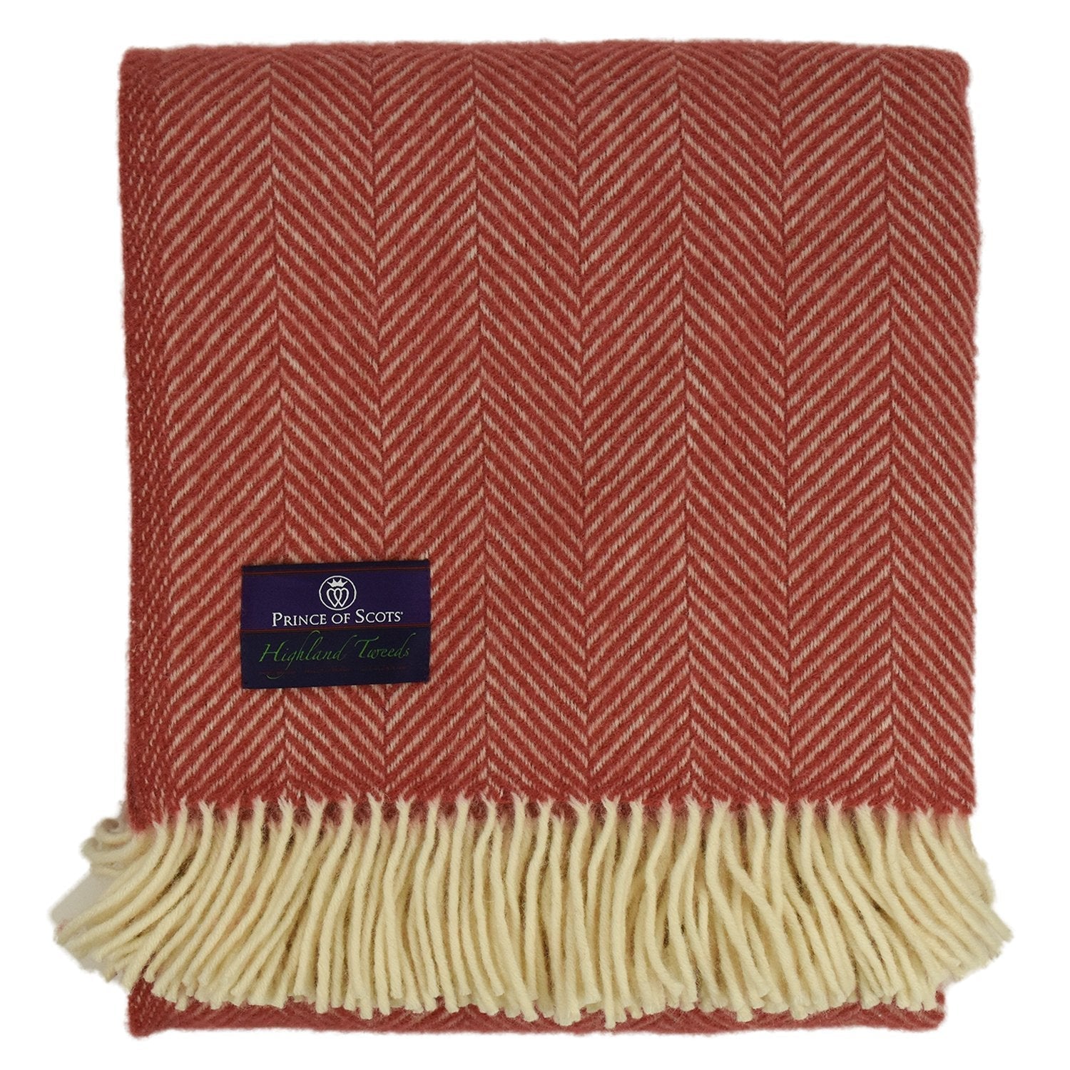 Highland Tweed Herringbone Pure New Wool Throw ~ Grenadine ~-Throws and Blankets-Prince of Scots-00810032750107-K4050030-25-Prince of Scots