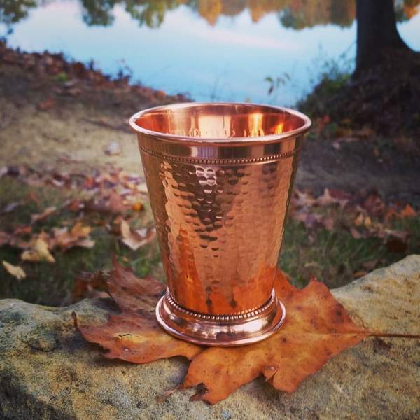 Prince of Scots 100% Pure Hammered Copper Mint Julep Cup (Premium Gift Box)