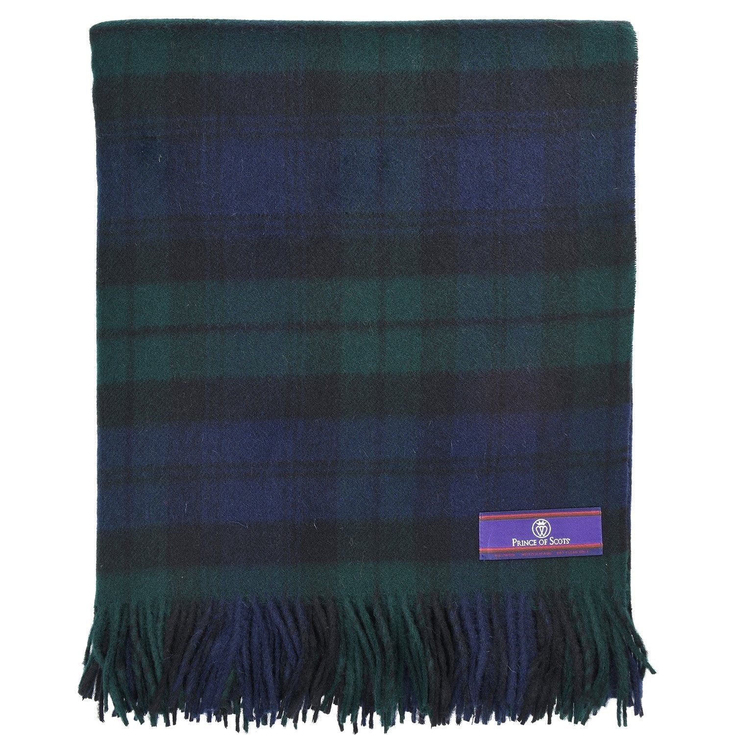 Prince of Scots Highland Tartan Tweed Merino Wool Throw ~ Black Watch ~-Throws and Blankets-Prince of Scots-Prince of Scots