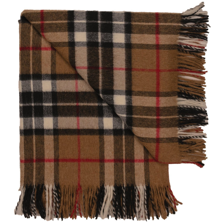 Prince of Scots Highland Tartan Tweed Merino Wool Throw ~ Camel Thompson ~