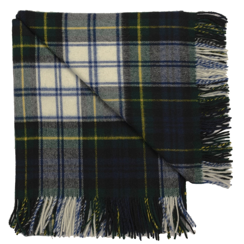Prince of Scots Highland Tartan Tweed Merino Wool Throw ~ Dress Gordon ~-Throws and Blankets-Prince of Scots-Prince of Scots