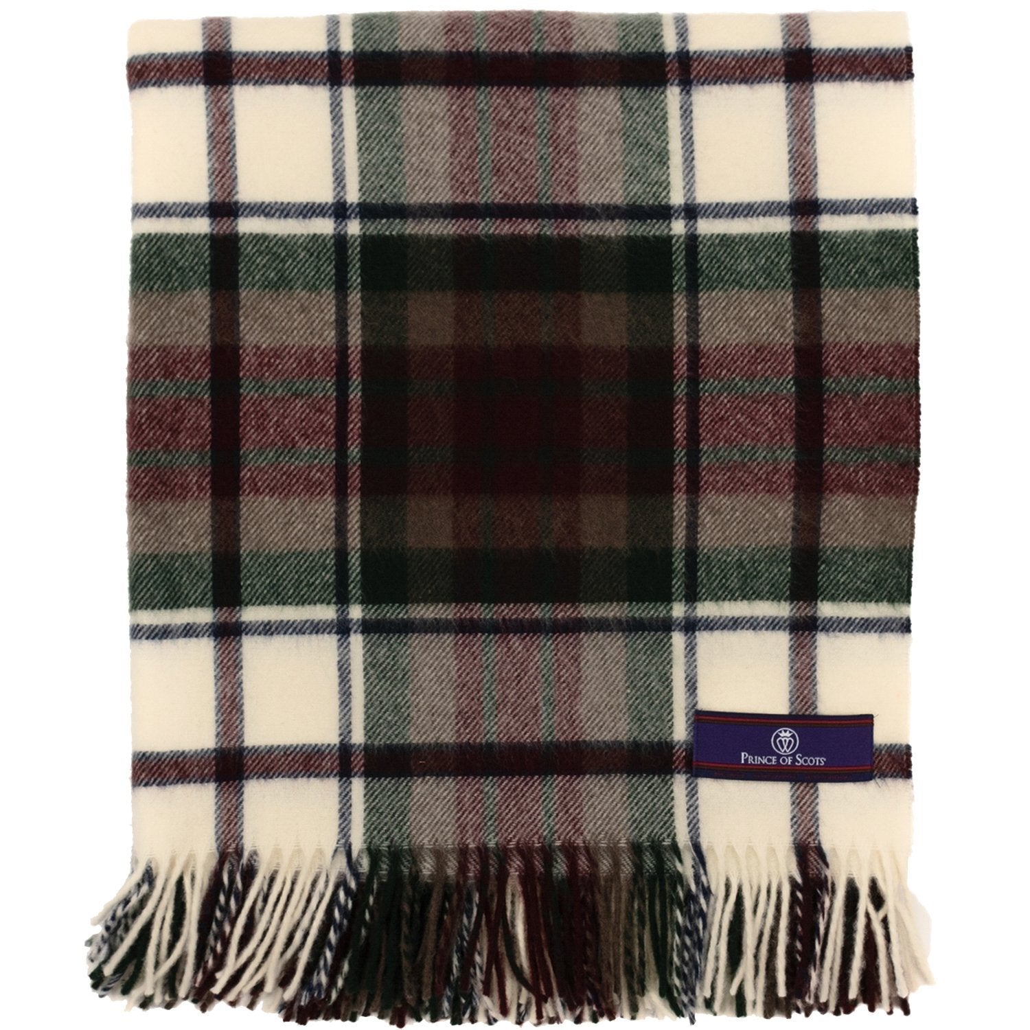 Prince of Scots Highland Tartan Tweed Merino Wool Throw ~ Dress Macduff ~-Throws and Blankets-Prince of Scots-Prince of Scots