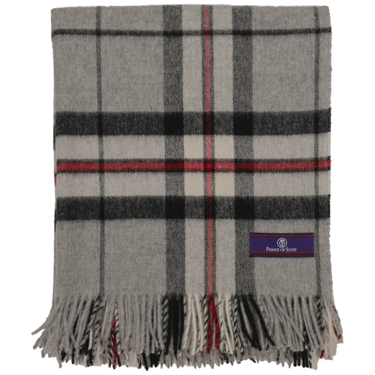 Prince of Scots Highland Tweed Merino Wool Throw ~ Grey Thompson ~-Throws and Blankets-Prince of Scots-00810032750503-J400015-Prince of Scots