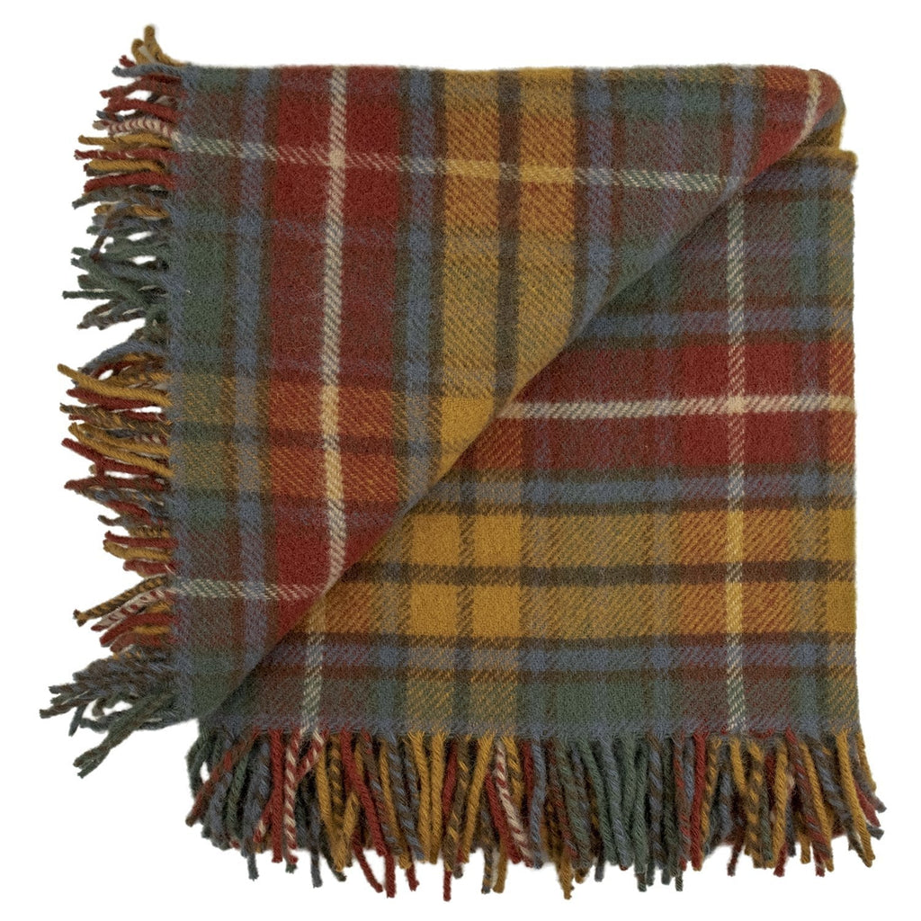 Prince of Scots Highland Tweed Pure New Wool Fluffy Throw ~ Antique Buchanan ~-Throws and Blankets-Prince of Scots-00810032750206-K40050018-006-Prince of Scots