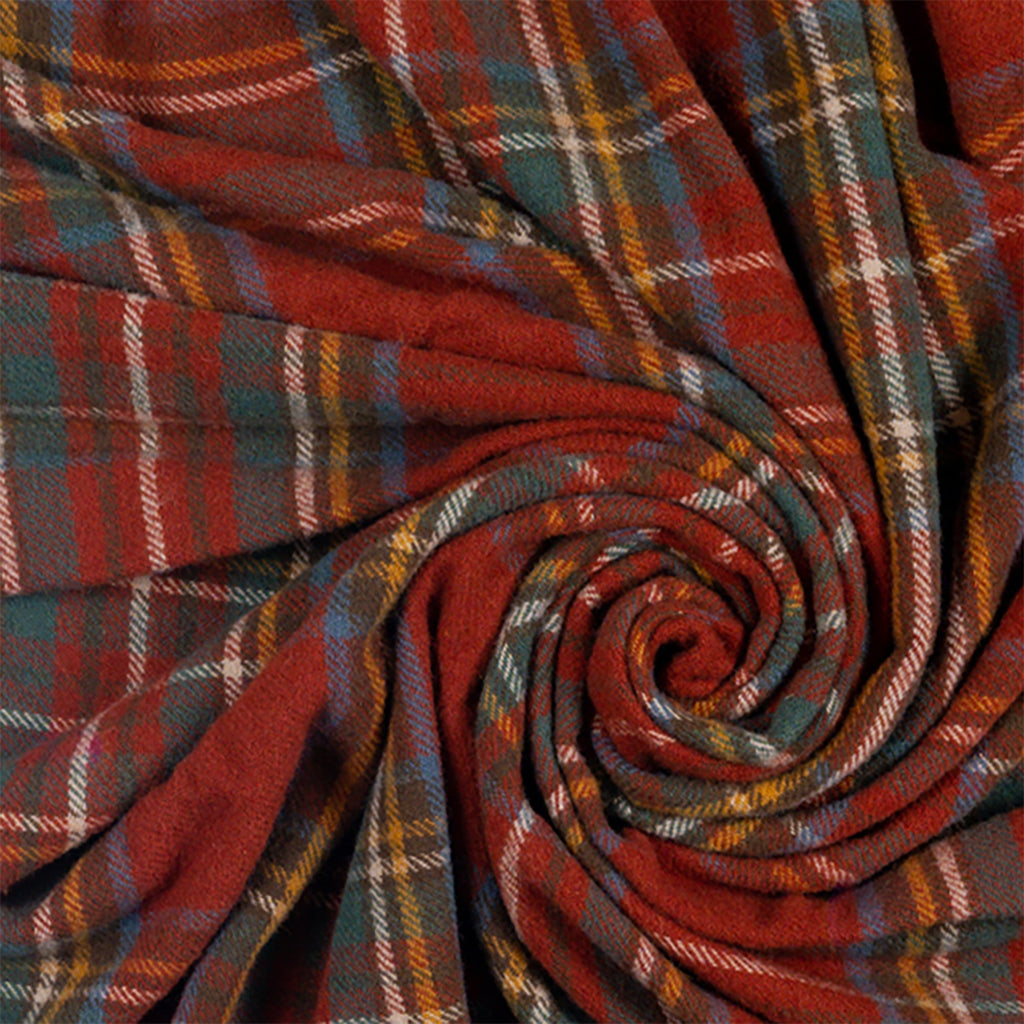Prince of Scots Highland Tweed Pure New Wool Fluffy Throw ~ Antique Royal Stewart ~-Throws and Blankets-J4050028-21-Prince of Scots