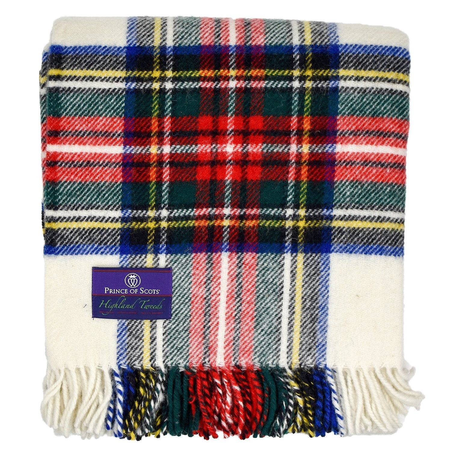 Prince of Scots Highland Tweed Pure New Wool Fluffy Throw ~ Dress Stewart ~-Throws and Blankets-Prince of Scots-00810032750299-J4050028-020-Prince of Scots