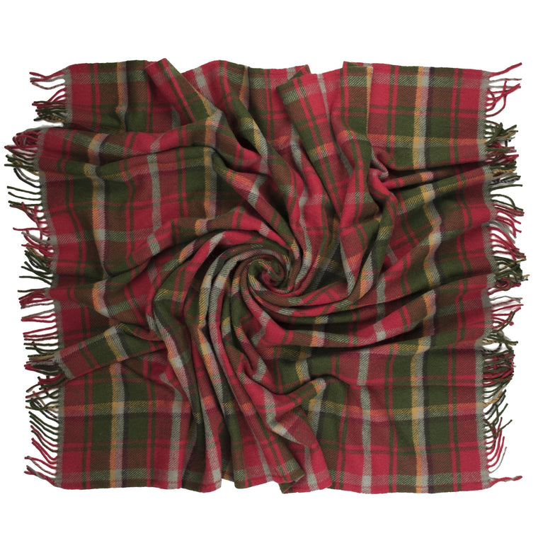 Prince of Scots Highland Tweed Pure New Wool  Fluffy Throw ~ Maple ~