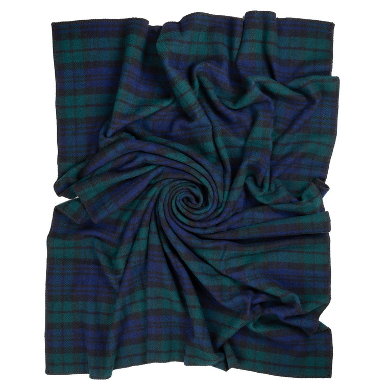 Prince of Scots Highland Tweeds BIG Throw ~ Black Watch ~