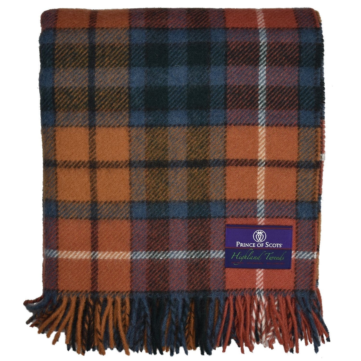 Prince of Scots Highland Tweed Pure New Wool Throw (Antique Buchanan)-Throws and Blankets-Prince of Scots-810032752026-J4050028-010-Prince of Scots