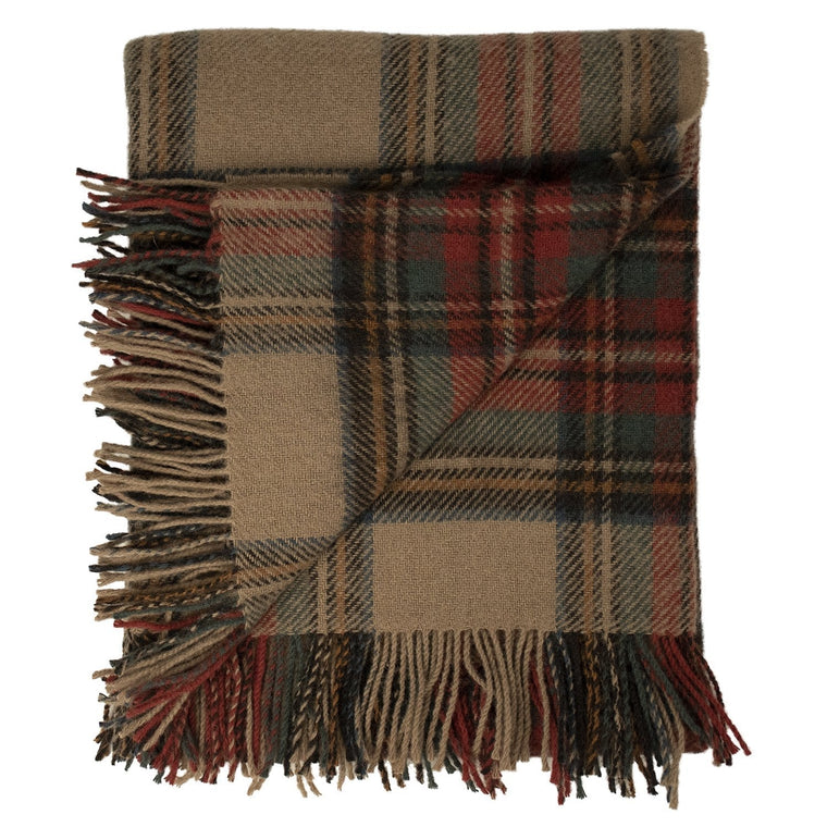 Prince of Scots Highland Tweed Pure New Wool Throw (Antique Dress Stewart)-Throws and Blankets-Prince of Scots-810032752033-J4050028-15-Prince of Scots