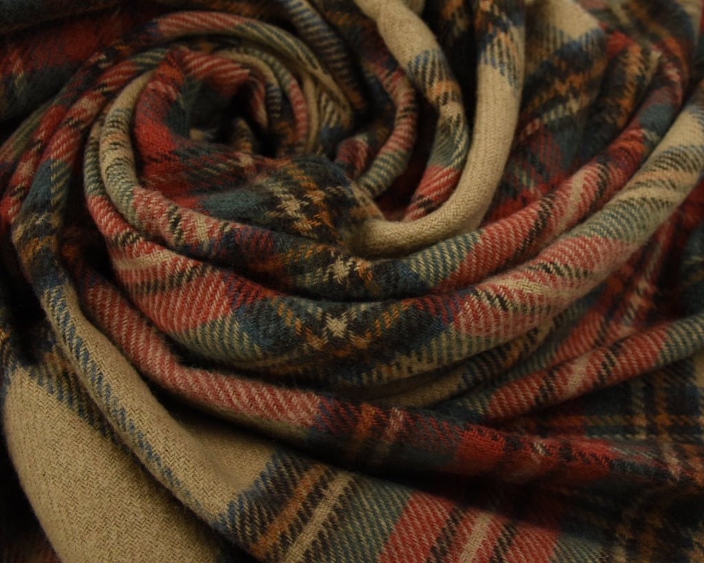 Prince of Scots Highland Tweed Pure New Wool Throw (Antique Dress Stewart)-Throws and Blankets-Prince of Scots-810032752033-J4050028-15-Prince of Scots