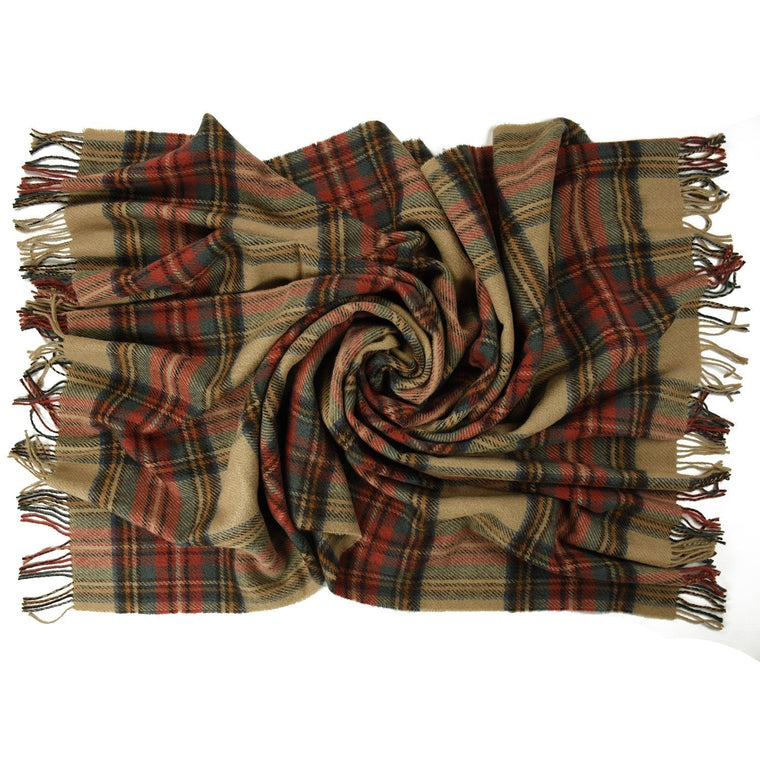 Prince of Scots Highland Tweeds Pure New Wool Throw (Antique Dress Stewart)