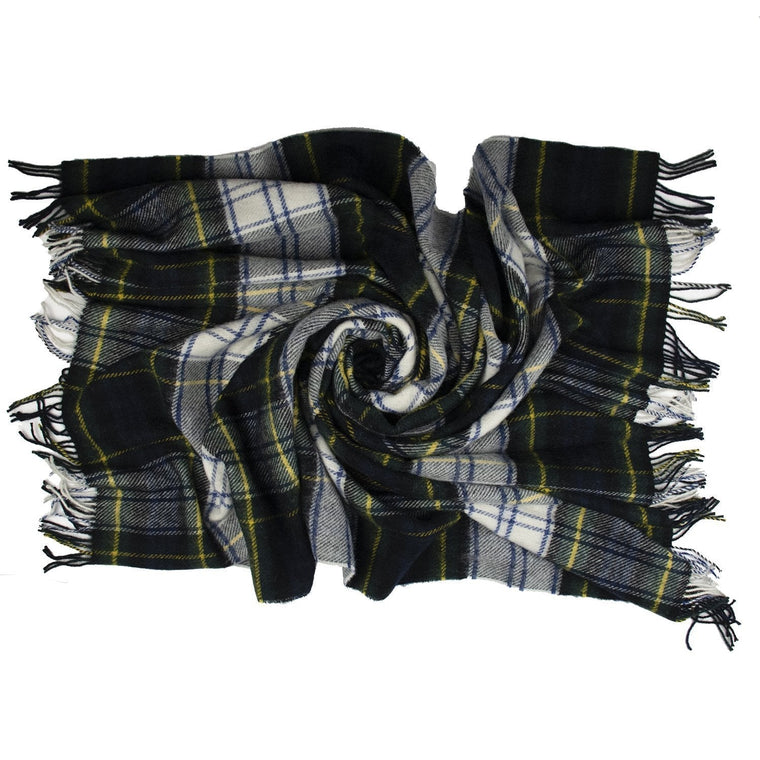 Prince of Scots Highland Tweeds Pure New Wool Throw (Dress Gordon)